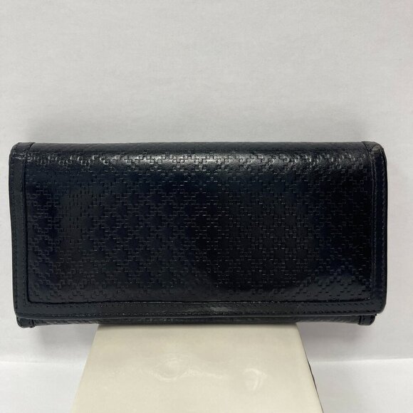 Gucci Black Calf Leather Diamante Long Bifold Wallet - Preowned - Picture 1 of 13